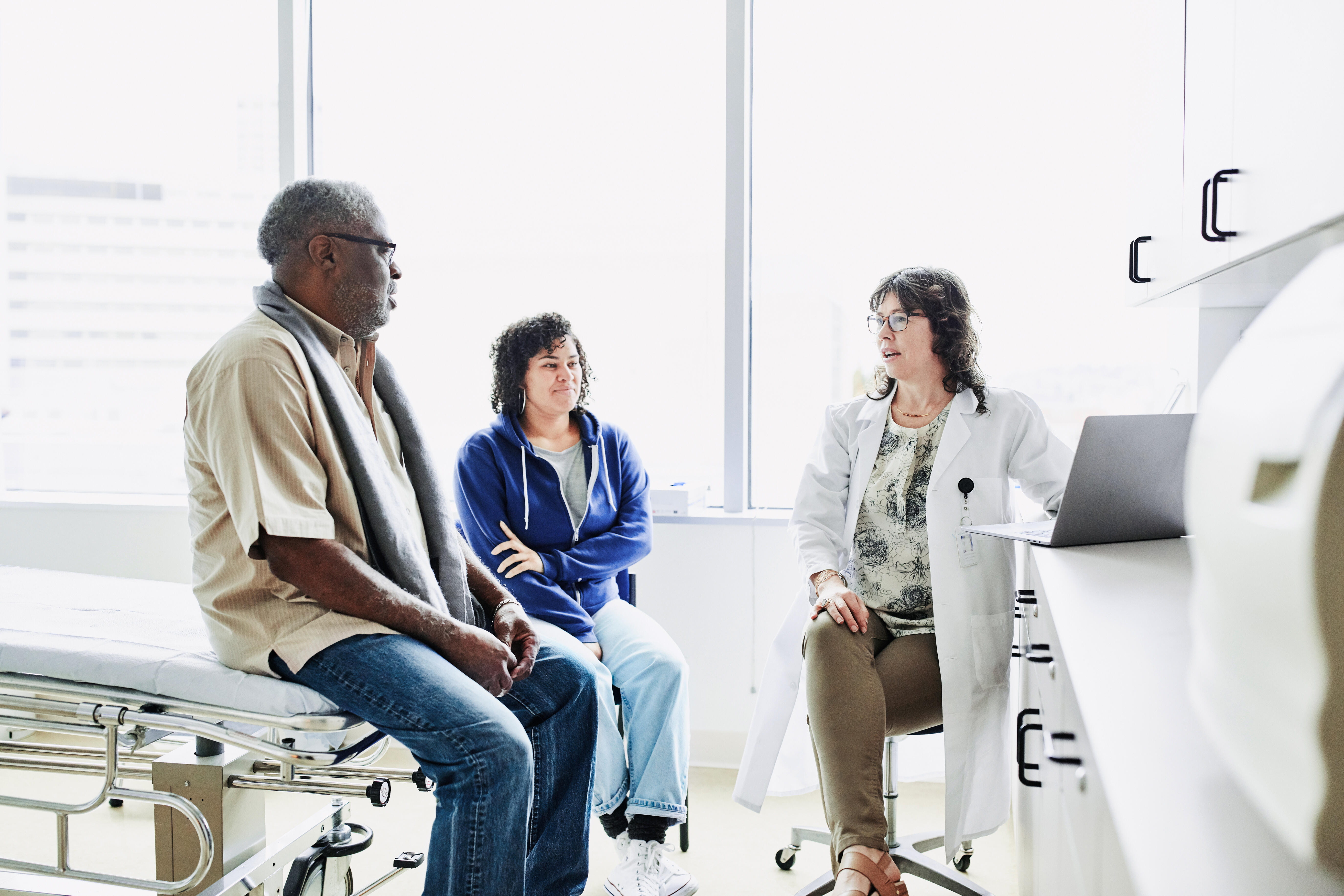 Patient with physician
